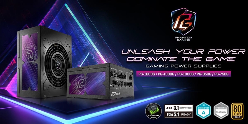 ASRock PC電源ユニット 850W ジャンク品 ASRock、初の電源ユニット19製品。PCIe 5.1/ATX 3.1準拠で12V