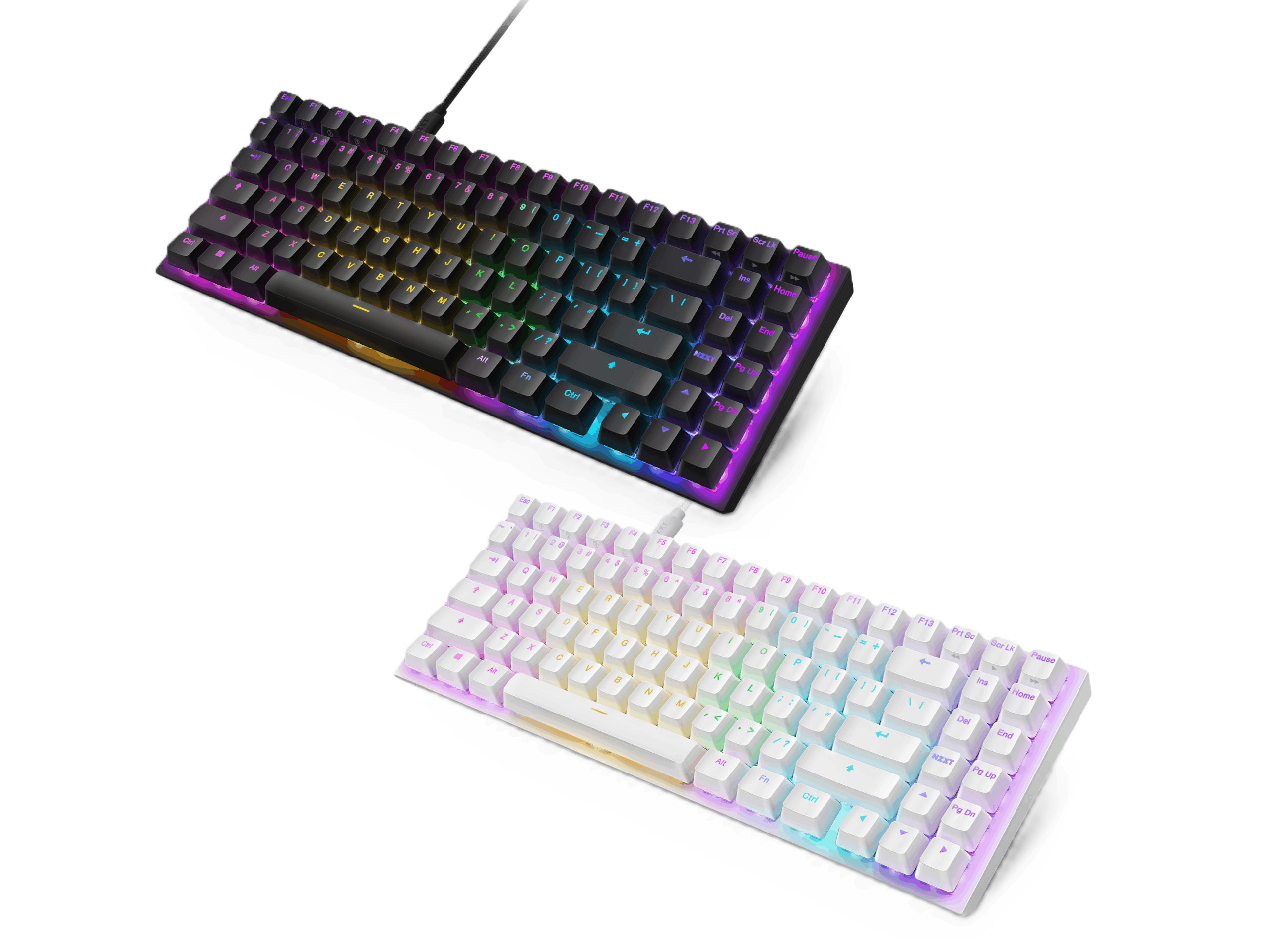 NZXT、光学式スイッチ対応のゲーミングキーボード「Function 2 MiniTKL