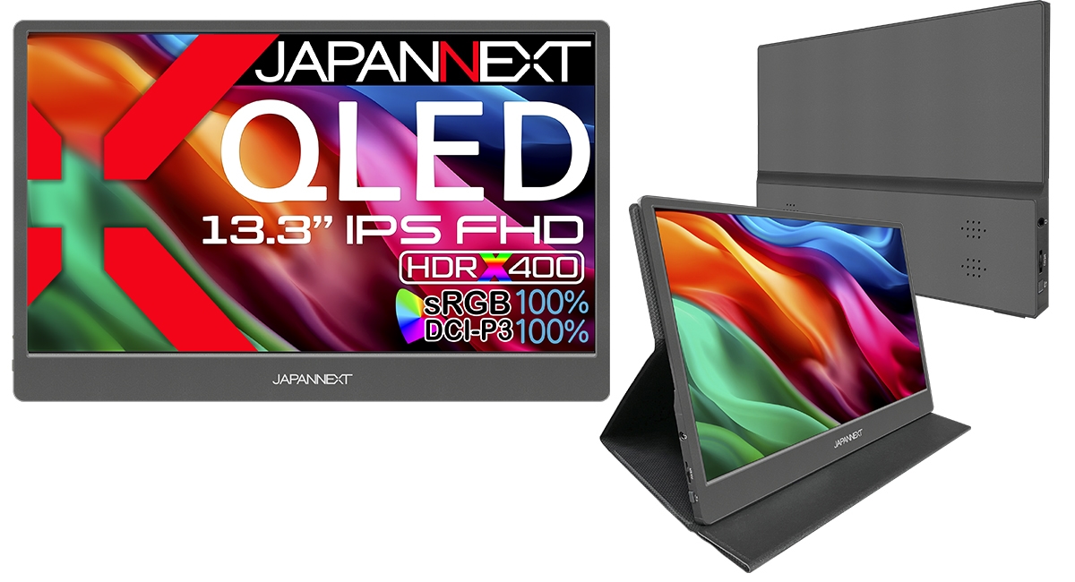 JN-MD-IQ1301FHDR 13.3インチ QLED FHDディスプレイ JAPANNEXT 13.3インチ IPSパネル搭載 QLED(量子ドット