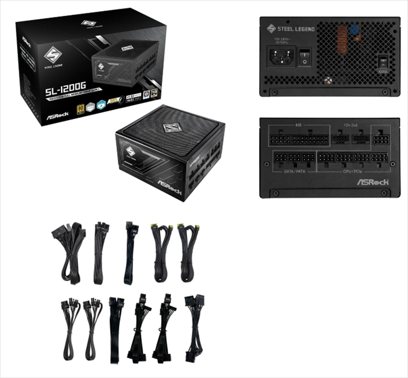 ASRock、STEEL LEGENDシリーズの電源ユニットに12V-2×6を2基搭載の 